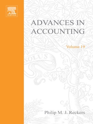 cover image of Advances in Accounting